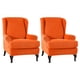 thumbnail image 3 of Inteprter 2 fundas elásticas para sofá, protección eficaz y no se arrugan fácilmente, funda suave y cómoda para sillón Decoración del hogar naranja, 3 of 6