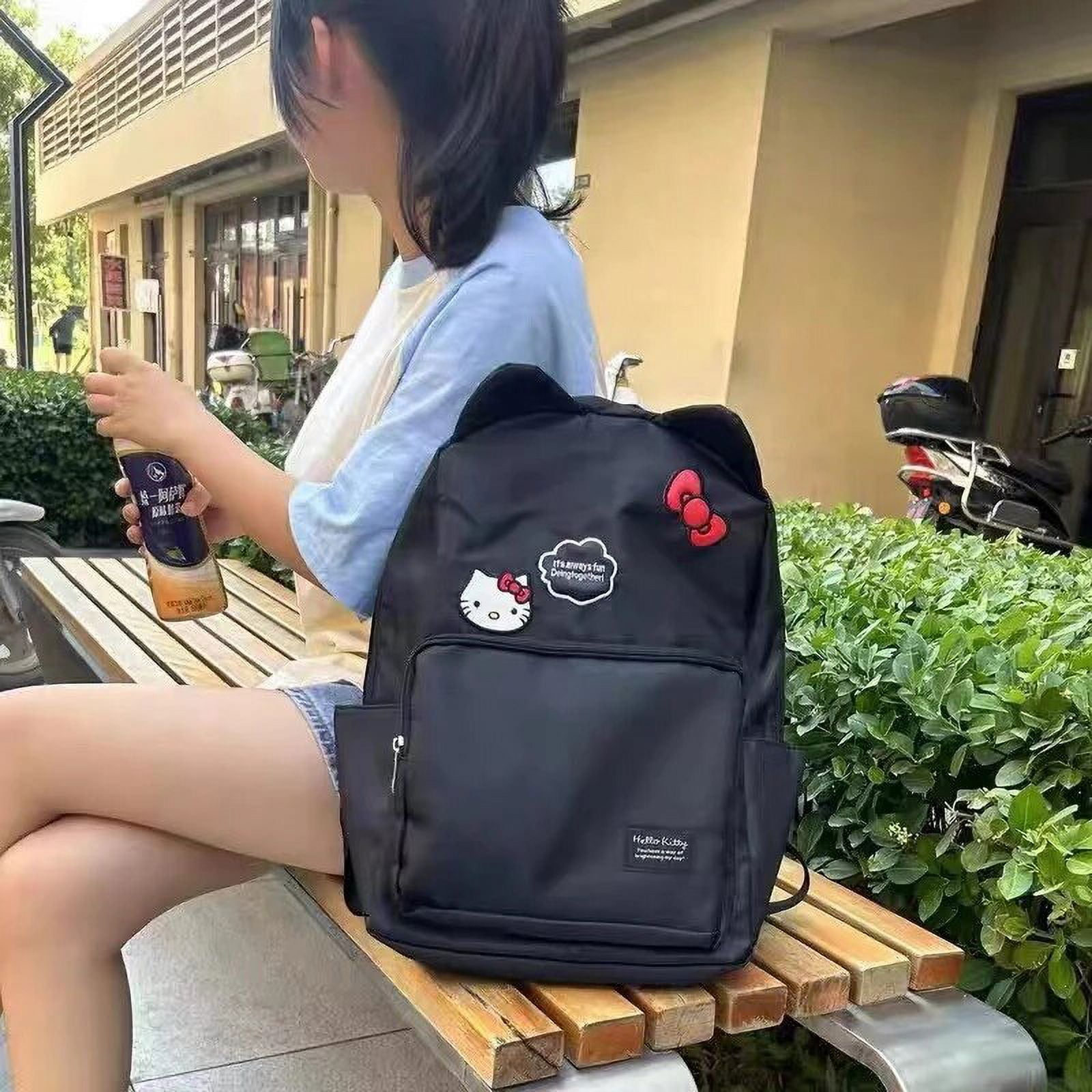 MINISO Hello Kitty Student Backpack Large Capacity for Girl Kids Kawaii School Bag Fashion Casual Style Mini Toddler Backpacks in Iraq at IQD 90591 Rating 5
