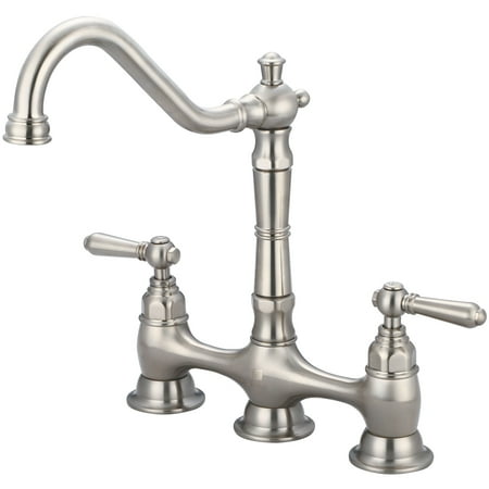 UPC 763439596697 product image for Pioneer Faucets 2Am500 Americana 1.5 GPM Bridge Kitchen Faucet - Nickel | upcitemdb.com