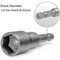 thumbnail image 3 of 6-19mm Magnetic Nut Setter Driver Drill Bit Set 1/4 Inch Hex Shank Quick Change Metric Nut Driver Set - 14pcs-XT, 3 of 5