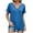 #Blue, variant on Otvok Womens Solid Color Tops V-Neck Short Sleeved T-Shirt for Summer