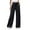 Black, variant on Women's Casual Pants High Waisted Loose Fit Straight Leg Trousers for Daily Wear and Workout Comfortable Elastic Waistband Summer and Fall
