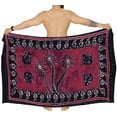 thumbnail image 5 of HAPPY BAY Men's Pareo Bath Trunk Swimming Dashiki Sarong Beach Wrap One Size Wine, Palm Tree Summer Vacation Party, 5 of 5