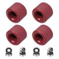 thumbnail image 1 of Uxcell Roues de Planche à Roulettes Roues de Rue Roues de Cruiser en PU avec Roulements 608RS pour Remplacement de Skateboards Rouge Foncé Givré 70 x 51 mm, 1 of 6