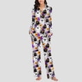 thumbnail image 5 of Fengactive Womens Halloween Pajama Set Long Sleeve Button Down Top with Pockets and Matching Lounge Pants, 5 of 7
