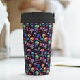 thumbnail image 6 of Hirioo colorful mushroom Skull for Coffee Travel Mug Insulated Coffee Mug with Lid, 6 of 8