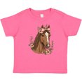 thumbnail image 3 of Inktastic Horse Girl Flowered Cute Girls Baby T-Shirt, 3 of 5