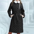 thumbnail image 2 of ShomPort Women's Fuzzy Fleece Lined Lapel Open Front Tie Waist Long Coat Warm Winter Outwear Jackets, 2 of 6