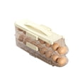 thumbnail image 2 of Adjustable Refrigerator Egg Holder, Slide-Out Rolling Egg Storage Rack for Refrigerator Door, Expandable Space Saver Organizer Tray for Fridge, Easy to Install & Clean, White, 2 of 3