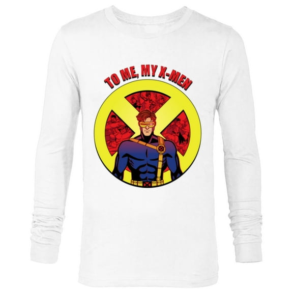 Marvel Studios X-Men ’97 Cyclops X-Logo To Me My X-Men- Long Sleeve T-Shirt for Men - Customized-White