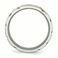 thumbnail image 2 of Titanium Grooved Yellow IP-plated Mens 8mm Brushed Band, 2 of 10