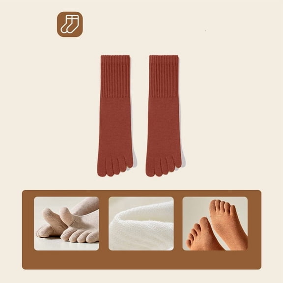 Toe Socks,Toe Socks Women,Five Toe Socks Odor Control Breathable(MulticolorRed)