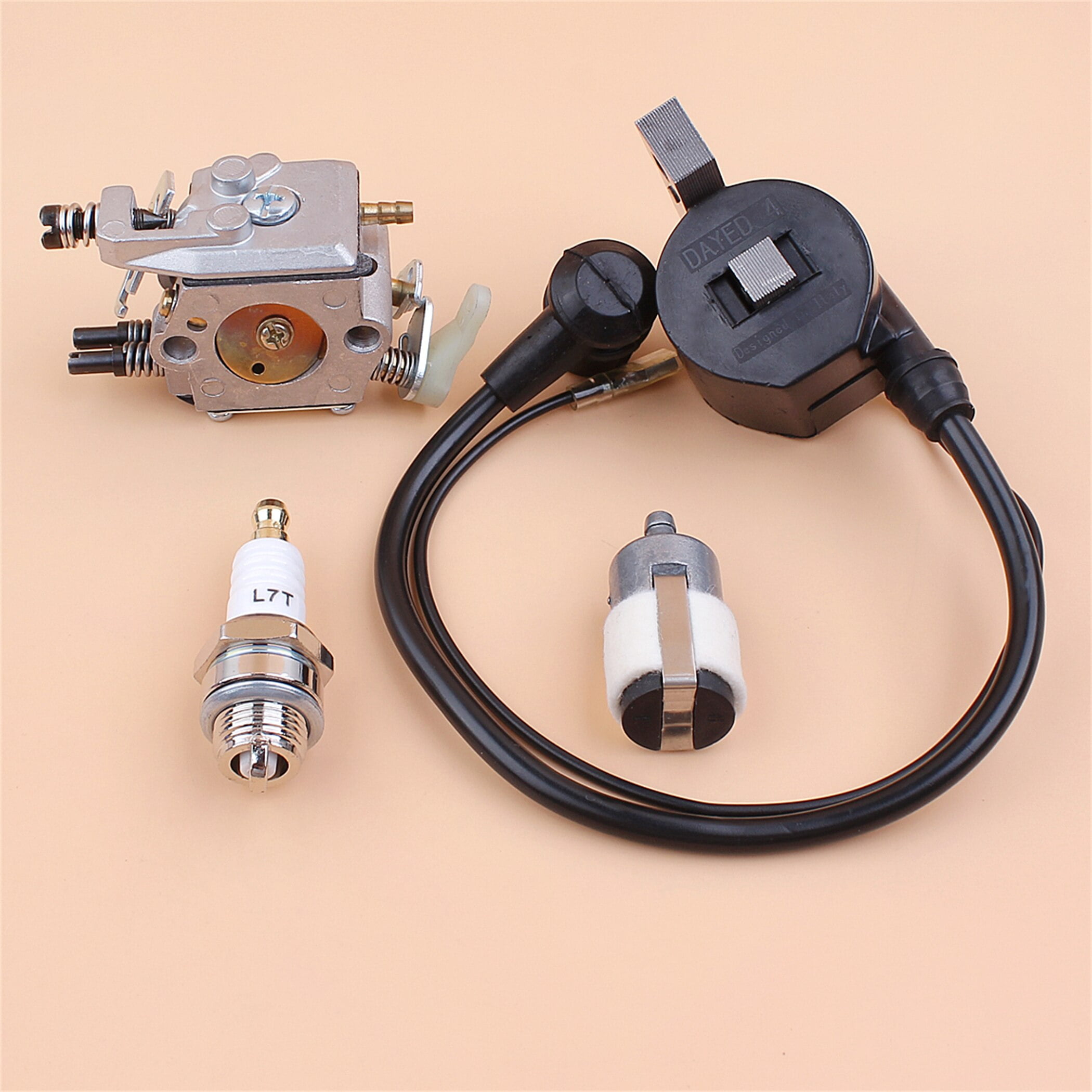 Carburetor Ignition Coil Spark Plug Kit For Husqvarna 50 51 55 Rancher ...