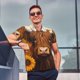 thumbnail image 4 of Fotbe Countryside Sunflower Cow Camiseta Polo de Golf para Hombre con Estampado – Camisa Deportiva Transpirable con Cuello Abotonado-Small, 4 of 6
