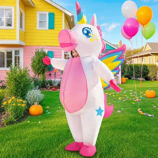Disfraz inflable de unicornio alado KOOY, talla adulto Walmart