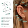 thumbnail image 4 of ChicSilver Small Gold Plated Huggie Earrings Hypoallergenic Earrings for Women Gold Plated Hoop Earring for Sensitive Ears 16MM, 4 of 10