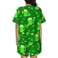 thumbnail image 6 of Haiem St Patrick's Day2 Pattern Pajama Set for Women 2 Piece Lounge Set Short Sleeve Tops and Shorts Soft Sleepwear-XX-Large, 6 of 7