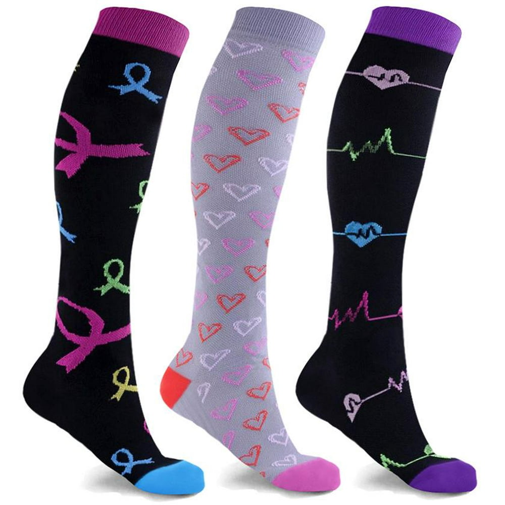 Extreme Fit Women's Compression Socks, 3 Pack Made for nurses, travel