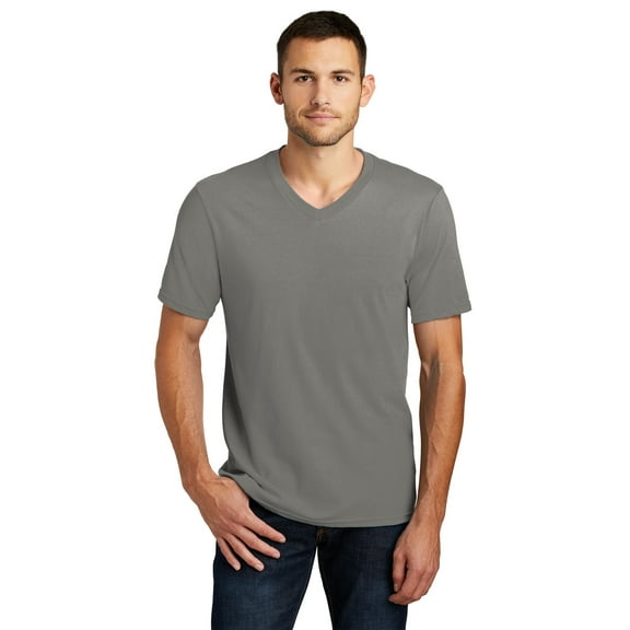 District Young Mens Very Important Tee Neck-L (Grey)