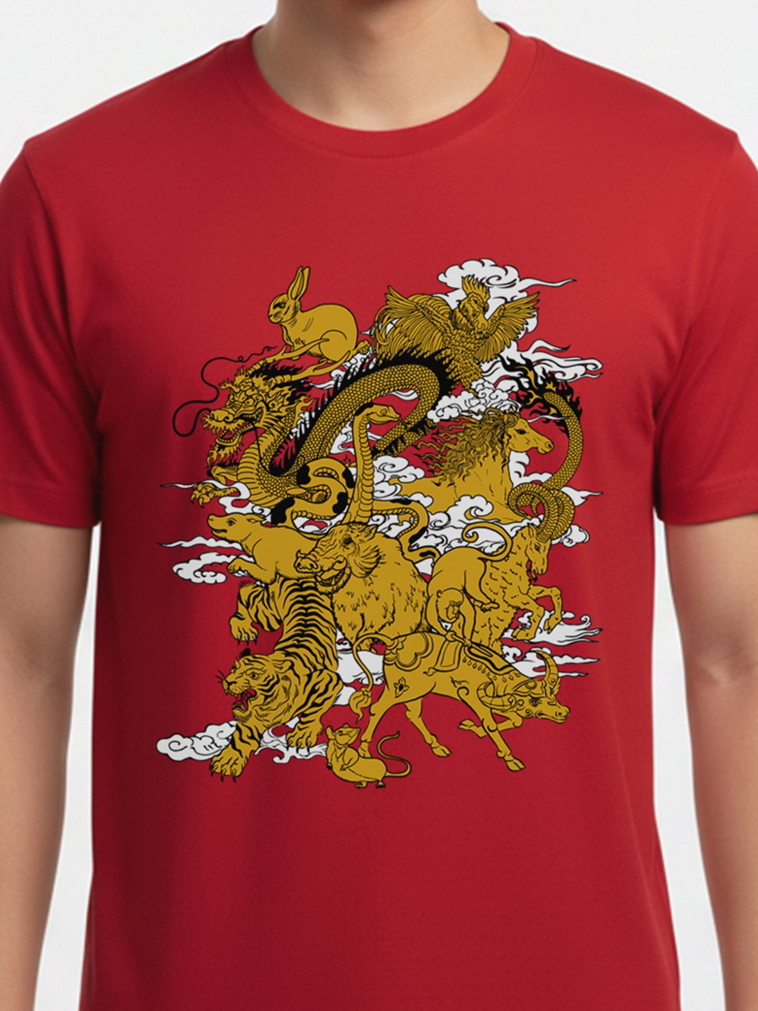 Men's & Big Men's Lunar Year Graphic Tee, Twelve Zodiac, Sizes S-3XL