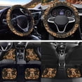 thumbnail image 5 of HUIACONG Automotive Floor Mats with Vehicle Steering Wheel Cover Anti-Slip Pad Driver Seat, Sunflowers Highland Cow Passenger Seat and Rear Car Seat Covers Removable Car Accessories Decoration, 5 of 8