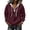 03#Red, variant on Striped Hoodie for Women Corduroy Long Sleeve Quarter Zip Drawstring Hood Kangaroo Pocket Loose Fit Pullover Sweatshirt Casual Streetwear Fall Winter