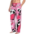 thumbnail image 2 of Daiia Panda Heart Valentine Pink Men's Sleep Pant with Pockets and Drawstring,Pajama Pants-Medium, 2 of 9