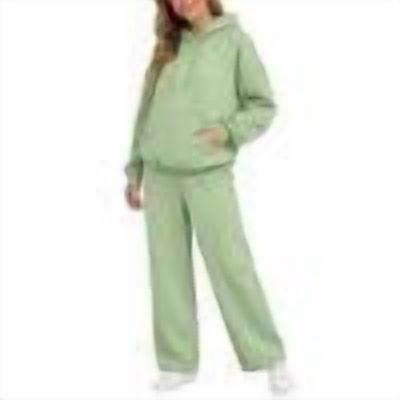 Hearthz Sweatsets Women 2 Piece Outfit Fleece Lined Hoodie Outfit Set Winter Warm Athletic Workout Oversized Womens Matching Sweat Set Mint Green XXL