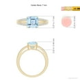 thumbnail image 4 of ANGARA Natural Solitaire Emerald-Cut 1.35 ct Aquamarine Split Shank Ring in 14K Yellow Gold for Women (Size-7mm) | March Birthstone, Anniversary, Jewelry Gift for Women | Natural Aquamarine Ring, 4 of 9