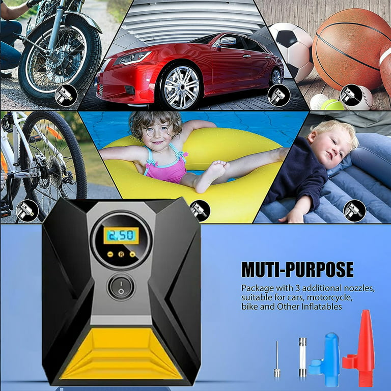Portable Mini Air Compressor Auto Car Electric/Manual Tire Air Inflator  Pump 12v