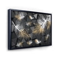 thumbnail image 3 of Designart 'Gold and White Feathers On Triangular' Modern Framed Canvas Wall Art Print, 3 of 5