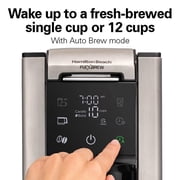 Hamilton Beach FlexBrew 5-in-1 Coffee Maker, Single Serve, 12-Cup Coffee Pot, Hot & Iced, K Cup Pod Compatible or Grounds, Black