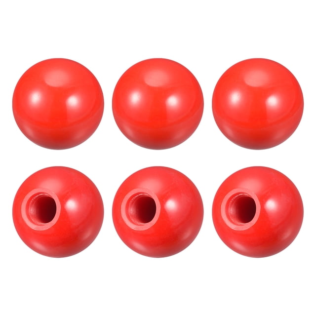 Unique Bargains Threaded Ball Knobs, 1.97Inch Dia M16 Female Thread Thermoset Round Ball Handles, Red 6 Pack