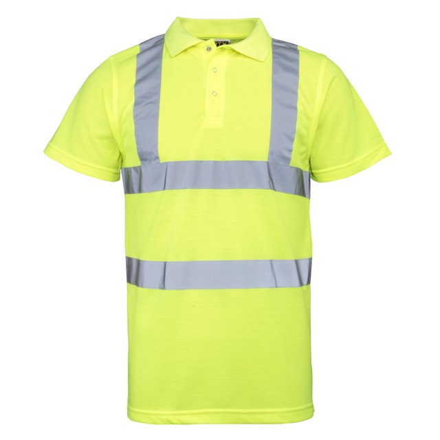 RTY High Visibility - Polo/camisa de seguridad de alta visibilidad (Tallas grandes hasta 5XL) - Trabajar / Reflectante (Paquete de 2) (Amarillo fluorescente) RTY High Visibility UTRW6900_fluorescentyellow