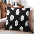 thumbnail image 3 of Halloween Throw Pillow Covers Happy Halloween Spider Bat Pillow Cover Throw Cushion Cover Cushion Cases for Home Office Halloween Decoration,18x18 Inch (2Pcs), 3 of 6