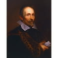 thumbnail image 2 of Balthasar van Meurs 12x14 Black Ornate Wood Framed Double Matted Museum Art Print Titled: Portrait of Joannes Woverius (1650), 2 of 5