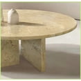thumbnail image 6 of Living Room Gold Yellow Beige Natural Marble Coffee Table, Versatile Layered Sizes (Ø27.6-70 In), Unique Stone Character, 6 of 9