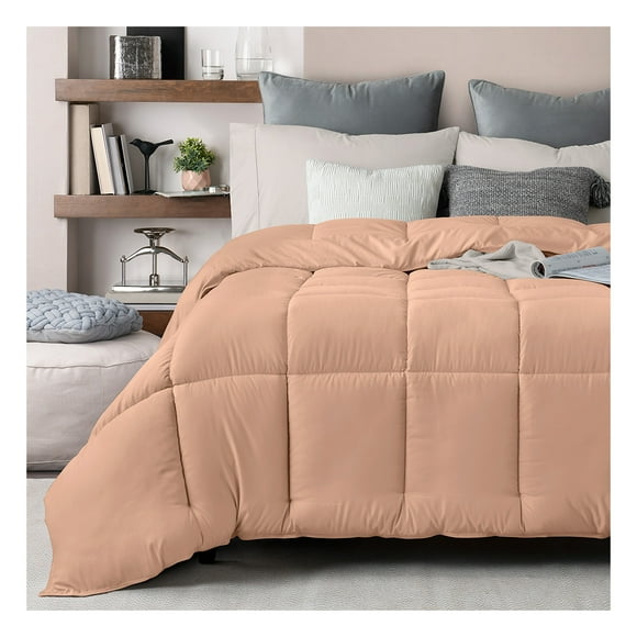 Edredón Individual Acolchado Reversible Esquimal Relleno Down, Compatible Con Funda Duvet Terracota