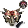 thumbnail image 1 of Party Mask Mr & Mrs Wolf Light up Mask Half Face Mask Costume Mask for Halloween, 1 of 10