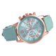 thumbnail image 1 of Fiudx Ofertas Flash Del Día Solo En Línea Reloj De Cuarzo De Acero Inoxidable Con Correa De Cuero Para Mujer A La Moda, 1 of 2