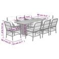 thumbnail image 2 of vidaXL Garden Dining Set Grey, Dark Grey, 2 of 7
