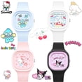 thumbnail image 4 of Sanrio Kuromi-Reloj de pulsera Kawaii Cinnamoroll Hello Kitty para niños, correa de silicona, reloj de melodía de dibujos animados, regalos de cumpleaños para niños2131, 4 of 5