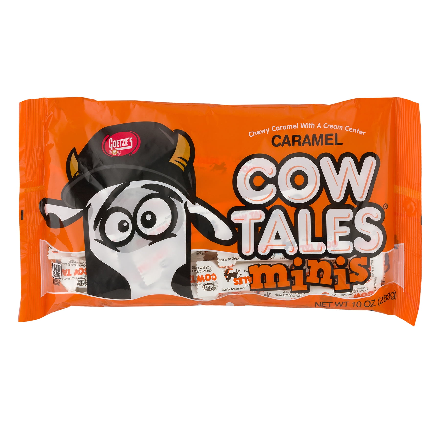 Goetze Cow Tales Minis Chewy Caramel with a Cream Center Candies, 10 Oz