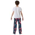thumbnail image 4 of FORMRS Boys Pajama Pants with Pockets Size 6-8Y Kids Lounge Sleep Bottoms, Red Floral Flamingo, 4 of 8