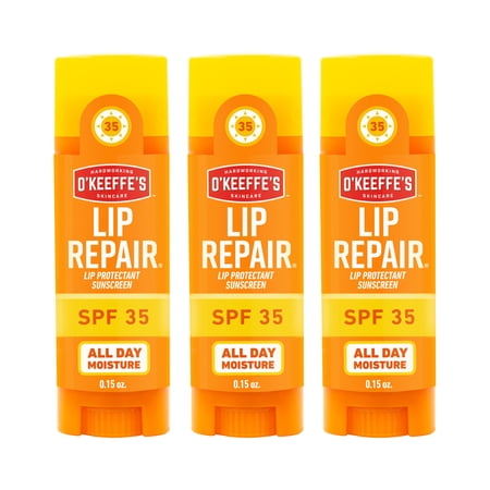 O’Keeffe’s Lip Repair SPF 35 Lip Balm 0.15oz Sticks - Pack of 3