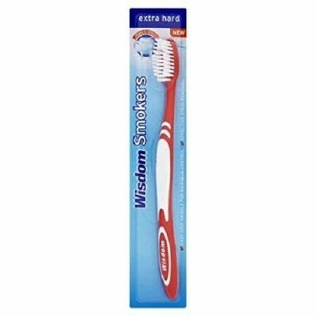 Wisdom Smokers Toothbrush - Extra Hard - ( Color May Vary )