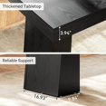 thumbnail image 2 of 1Easylife 55 Inches Long Computer Desk, Large Black Wooden Home Office Desk with Heavy Duty Pedestal, Modern Simple Style Study Writing Table, 2 of 16