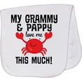 thumbnail image 2 of Inktastic Grammy and Pappy Love Me Baby Burp Cloth, 2 of 3