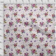 thumbnail image 3 of oneOone Cotton Flex Pink Fabric Leaves & Watercolor Flower Floral Dress Material Fabric Print Fabric By The Yard 40 Inch Wide, 3 of 4