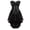 Black, variant on Corset Plus Size Women Goth 2 Pieces High Low Western Costume Renaissance Burlesque Outfits Female White XS